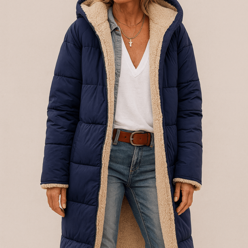 Bellweather | Women's Reversible Sherpa Lined Long Puffer Coat
