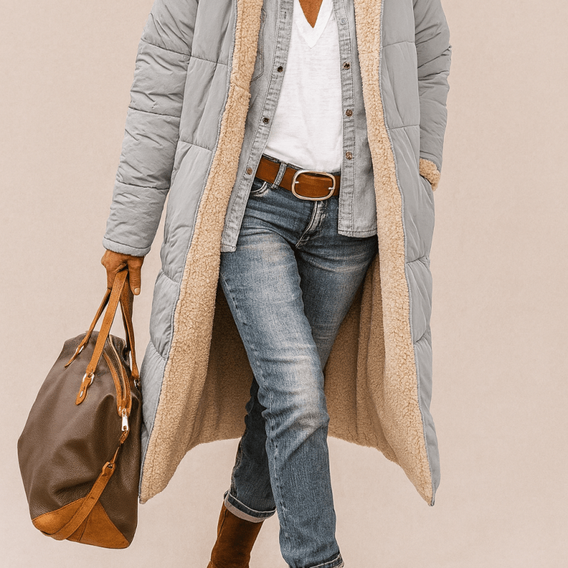Bellweather | Women's Reversible Sherpa Lined Long Puffer Coat