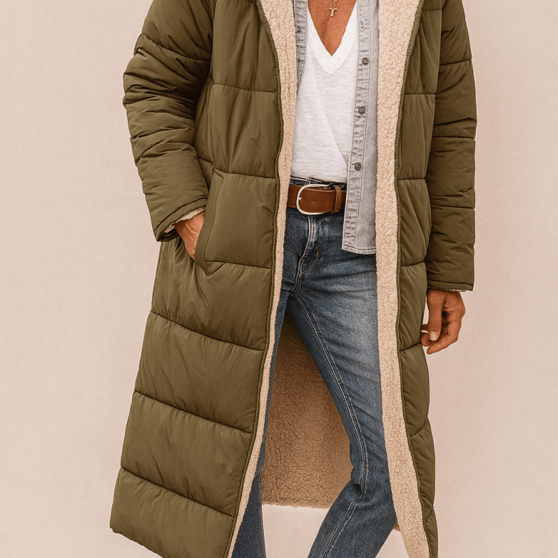 Bellweather | Women's Reversible Sherpa Lined Long Puffer Coat