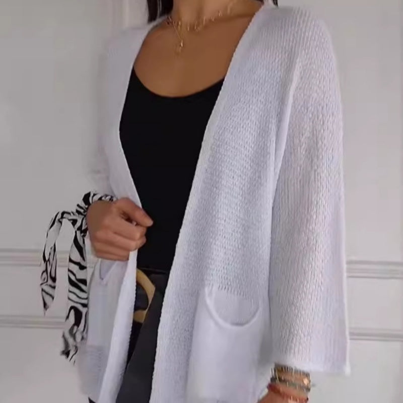 Philippa | Open Front Cardigan Textured Knit