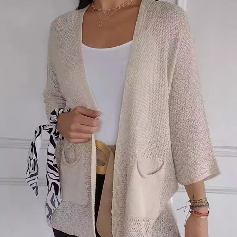 Philippa | Open Front Cardigan Textured Knit