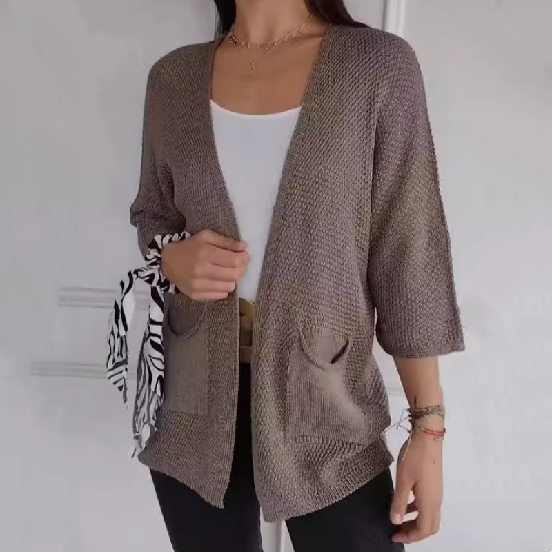 Philippa | Open Front Cardigan Textured Knit