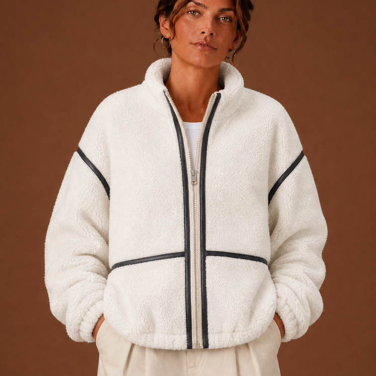 Winthrop | Women's Teddy Fleece Jacket with Contrast Piping